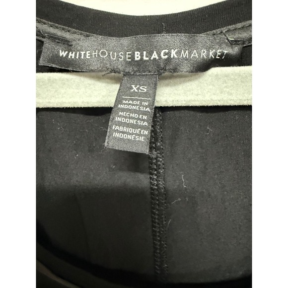 White House Black Market Solid Black Tank Size XS Layering Top - Picture 5 of 6